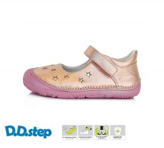 D.D.STEP kožené barefoot balerínky H073 - metalic pink Veľkosť-obuvi: 20