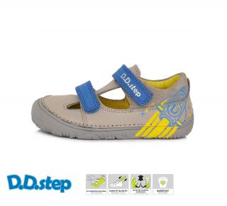 D.D.STEP kožené barefoot sandále H073 grey Veľkosť-obuvi: 30