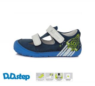 D.D.STEP kožené barefoot sandále H073 royal blue Veľkosť-obuvi: 20