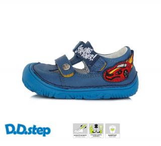 D.D.STEP kožené barefoot sandálky H073 car - royal blue Veľkosť-obuvi: 20