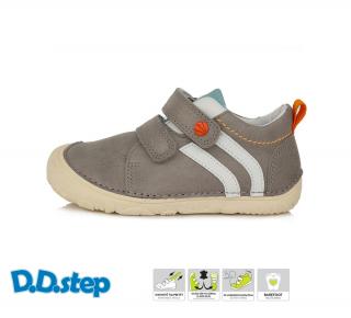 D.D.STEP kožené barefoot tenisky 073 grey/orange Veľkosť-obuvi: 20