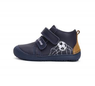 D.D.STEP kožené barefoot tenisky S063 futbal - royal blue Veľkosť-obuvi: 25