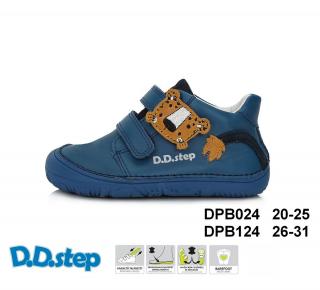 D.D.STEP kožené barefoot tenisky S073 tiger - bermuda blue Veľkosť-obuvi: 20