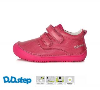 D.D.STEP kožené barefoot topánky 063 - dark pink Veľkosť-obuvi: 25