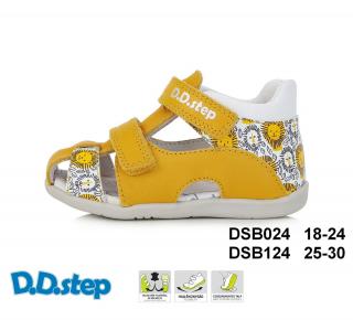 D.D.Step Kožené flexibilné sandále G075 lev - yellow Veľkosť-obuvi: 20