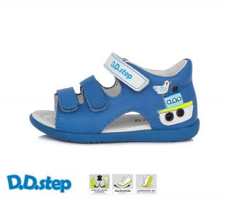 D.D.Step Kožené flexibilné sandále G075 loď - sky blue Veľkosť-obuvi: 26