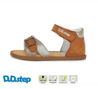 D.D.Step Kožené flexibilné sandále G076 - chocolate Veľkosť-obuvi: 26