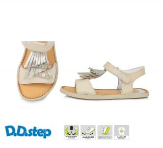 D.D.Step Kožené flexibilné sandále G076 - cream Veľkosť-obuvi: 27