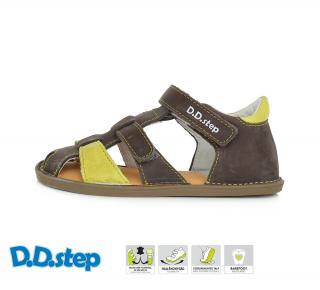 D.D.Step Kožené flexibilné sandále G076 - dark grey Veľkosť-obuvi: 20