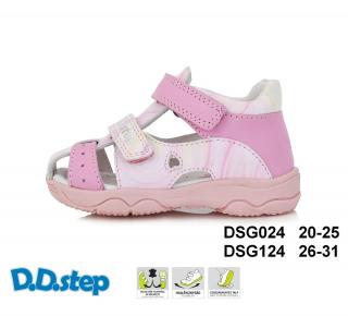 D.D.STEP Kožené sandále G064 - pink Veľkosť-obuvi: 20