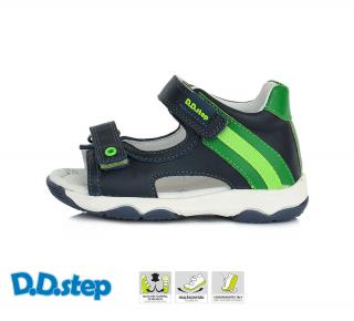 D.D.STEP Kožené sandále G064 - royal blue / green Veľkosť-obuvi: 29