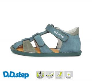 D.D.Step Kožené sandále G076 - bermuda blue Veľkosť-obuvi: 20