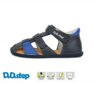 D.D.Step Kožené sandále G076 - royal blue Veľkosť-obuvi: 21