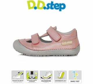 D.D.STEP kožené sandálky 063 BareFoot - pink Veľkosť-obuvi: 35