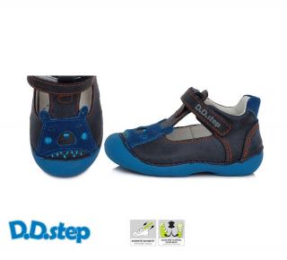 D.D.STEP Kožené sandálky H015 bear - royal blue Veľkosť-obuvi: 20