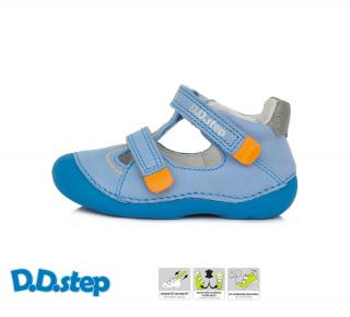 D.D.STEP Kožené sandálky H015 bermuda blue Veľkosť-obuvi: 21