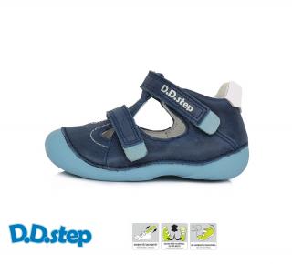 D.D.STEP Kožené sandálky H015 royal blue Veľkosť-obuvi: 20