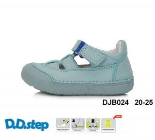 D.D.Step Kožené sandálky H066 sky blue Veľkosť-obuvi: 24