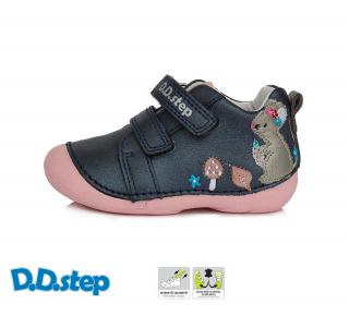 D.D. Step kožené topánky 015 myška - royal blue Veľkosť-obuvi: 20