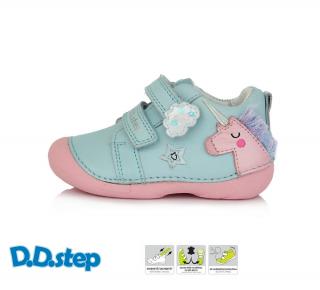 D.D. Step kožené topánky 015 unicorn - sky blue Veľkosť-obuvi: 20