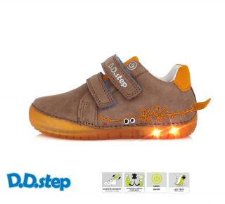 D.D.Step kožené topánky 050 LED drak - chocolate Veľkosť-obuvi: 25