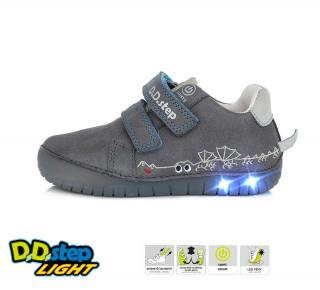 D.D.Step kožené topánky 050 LED drak - dark grey Veľkosť-obuvi: 25