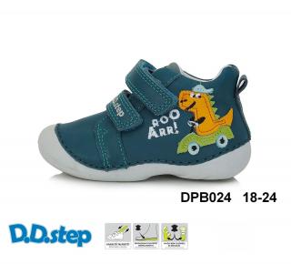 D.D. Step kožené topánky S015 dino - moss green Veľkosť-obuvi: 21