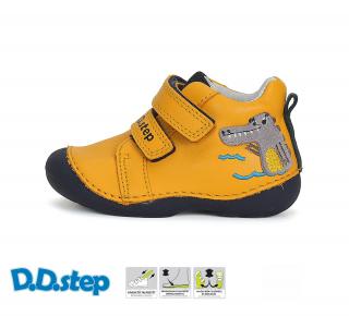 D.D. Step kožené topánky S015 dino - yellow Veľkosť-obuvi: 20