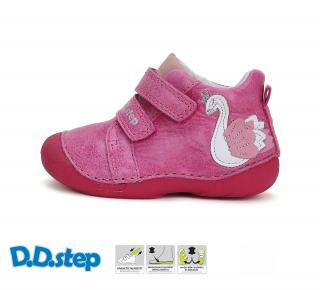 D.D. Step kožené topánky S015 labuť - dark pink Veľkosť-obuvi: 24