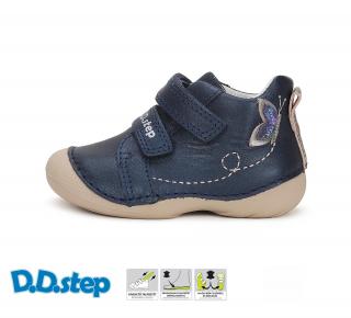 D.D. Step kožené topánky S015 motýľ - royal blue Veľkosť-obuvi: 20