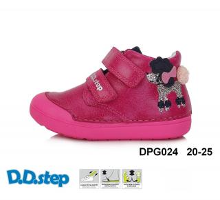 D.D.Step Kožené topánky S066 pudlík - dark pink Veľkosť-obuvi: 20