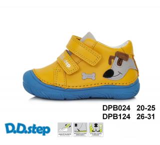 D.D.Step kožené topánky S082 dog - yellow Veľkosť-obuvi: 20