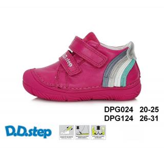 D.D.Step kožené topánky S082 dúha - dark pink Veľkosť-obuvi: 20