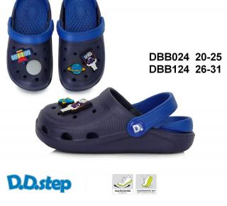 D.D.Step Letná obuv - nazúvacie šľapky J091 - royal blue Veľkosť-obuvi: 27