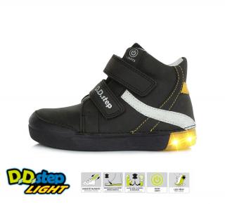 D.D.STEP LIGHT A068 svietiace topánky vyššie - black Veľkosť-obuvi: 33