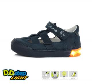 D.D.STEP LIGHT svietiace sandálky H068 - royal blue Veľkosť-obuvi: 34