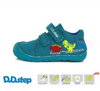 D.D.STEP plátené barefoot tenisky C073 dino - emerald Veľkosť-obuvi: 20