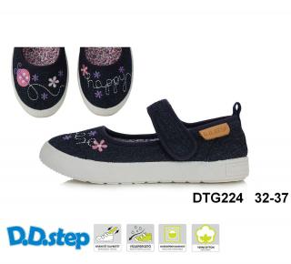 D.D.STEP plátenné balerínky CSG Happy - royal blue Veľkosť-obuvi: 32