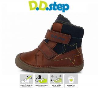 D.D.STEP Zimné barefoot topánky 073 hviezda - chocolate Veľkosť-obuvi: 20