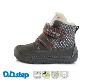 D.D.STEP Zimné barefoot topánky 073 hviezdičky - grey Veľkosť-obuvi: 31