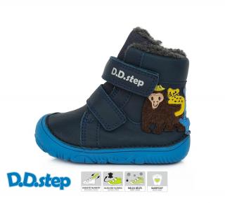 D.D.STEP Zimné barefoot topánky 073 jungle - royal blue Veľkosť-obuvi: 20