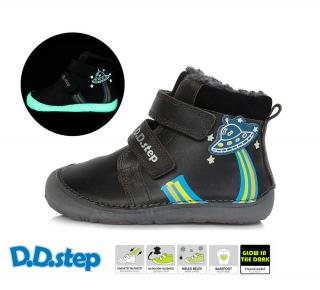 D.D.STEP Zimné barefoot topánky W073 UFO - fosforeskujúce - dark grey Veľkosť-obuvi: 20