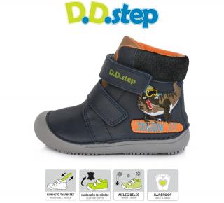 D.D.Step Zimné topánky 063 barefoot dino - royal blue Veľkosť-obuvi: 36