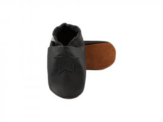 EN*FANT kožené capačky - Elastic Slipper Black Veľkosť-obuvi: 23