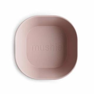 Mushie hranatá miska 2 ks - Blush