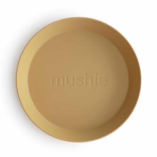 Mushie okrúhly tanier 2ks - Mustard