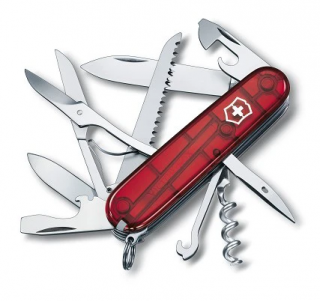 Victorinox Huntsman 1.3713.T Transparentný Červený - Zatvárací Nôž