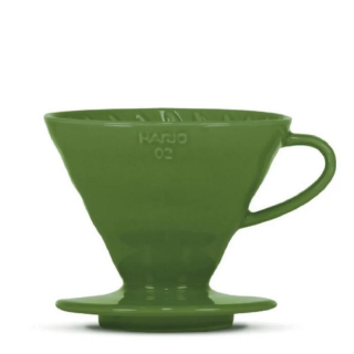 Hario V60-02 Ceramic Coffee Dripper Tmavo Zelený + 40 filtrov