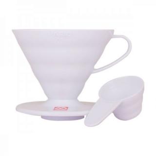 Hario V60-02 Plastic Coffee Dripper Biely