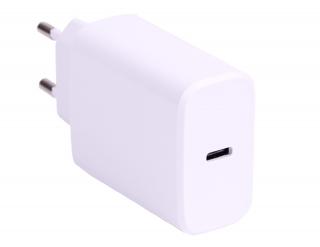 KOMA Napájací USB-C adaptér 20W pre Apple iPhone / iPad, rýchlonabíjací, biely